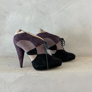 Prada Purple Patchwork Suede Heel Size 40